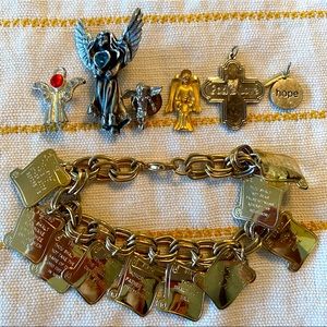 Angel/ Ten Commandments jewelry set. 14k gold!